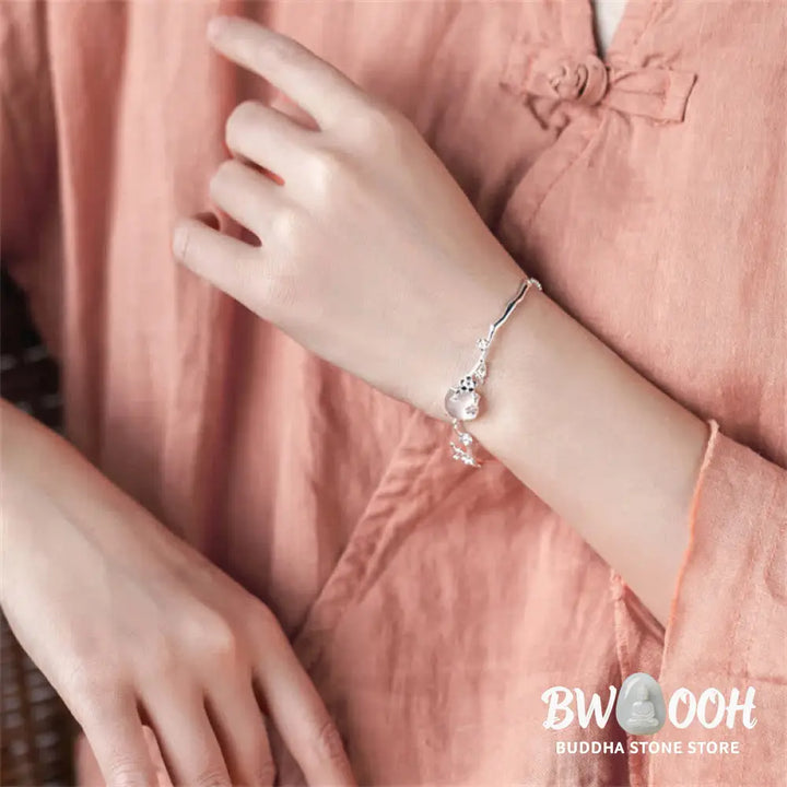 Buddha Stones Plum Blossom Chalcedony Positive Bracelet - BWOOOH - Chalcedony(Positive♥Harmony) - Bracelet