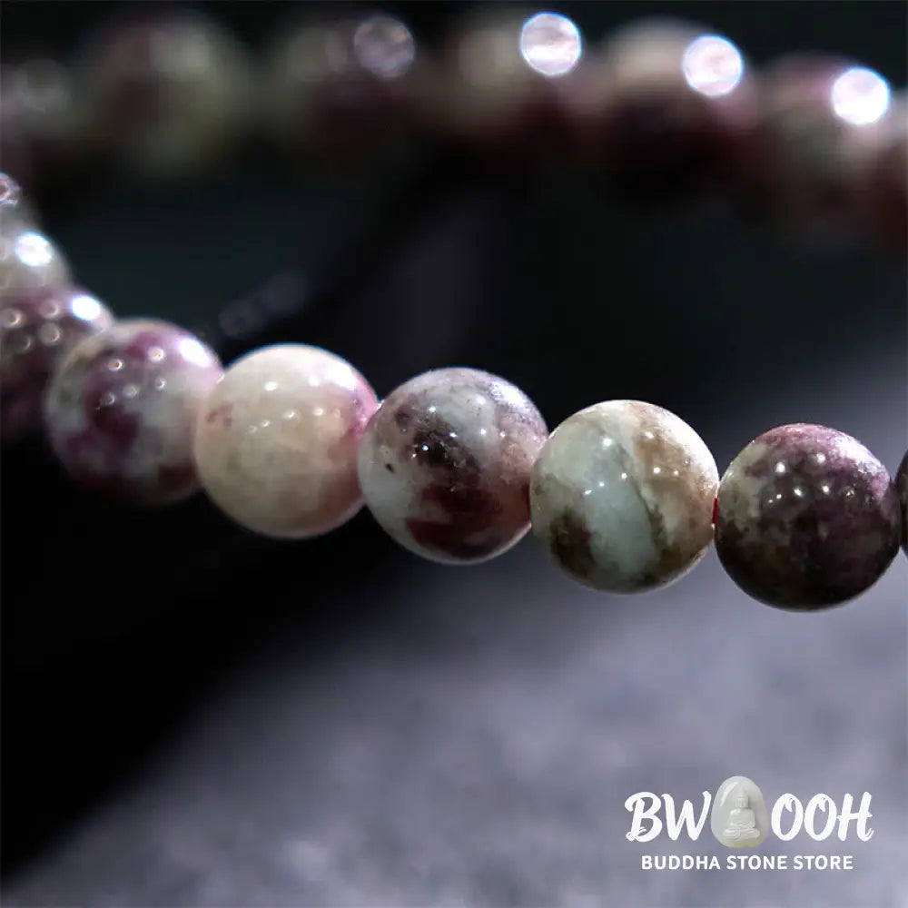 Buddha Stones Plum Blossom Tourmaline Balance Bracelet - BWOOOH - Plum Blossom Tourmaline(Wrist Circumference: 14-16cm)