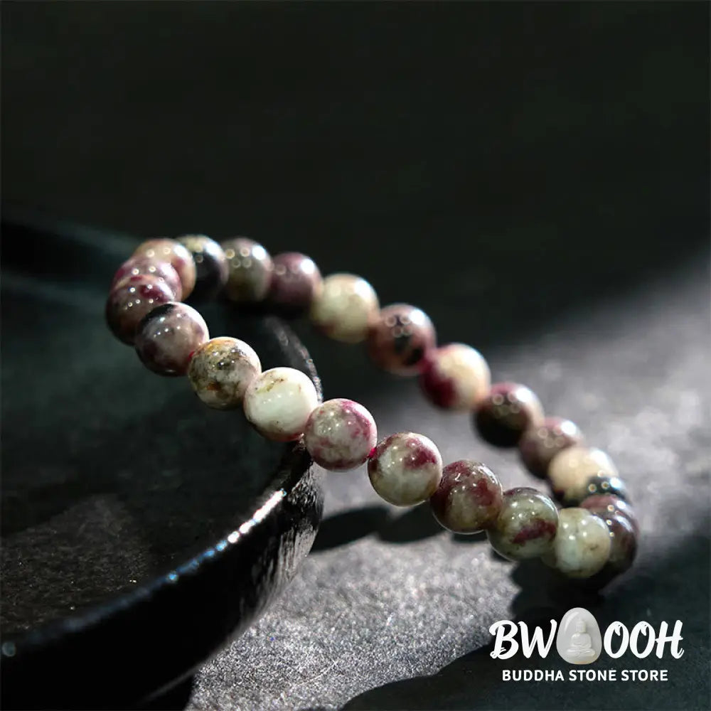 Buddha Stones Plum Blossom Tourmaline Balance Bracelet - BWOOOH - Plum Blossom Tourmaline(Wrist Circumference: 14-16cm)