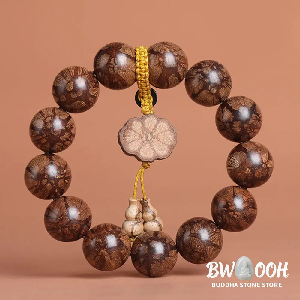 Buddha Stones Plum Blossom Wood Inner Peace Bracelet - BWOOOH - Bracelet