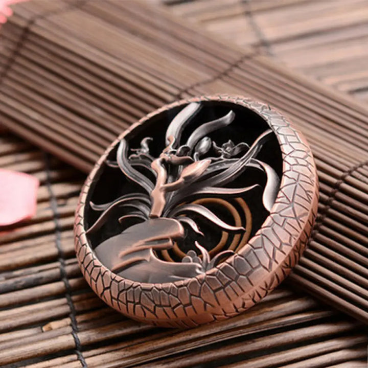 BWOOOH handcrafted incense burner - Plum Flower Orchid Chrysanthemum Pa