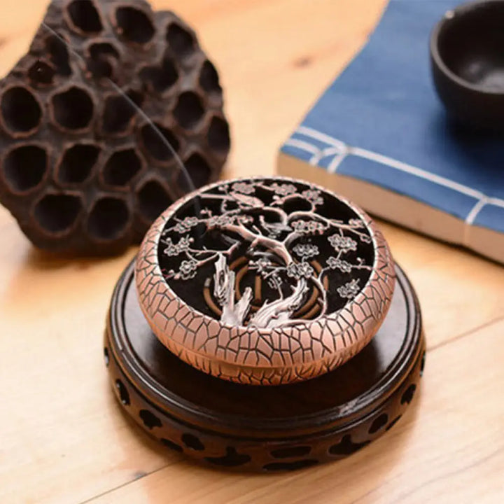 BWOOOH handcrafted incense burner - Plum Flower Orchid Chrysanthemum Pa