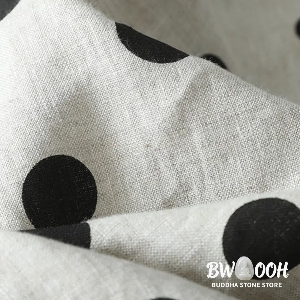 Buddha Stones Polka Dot Floral Pattern Pattern Women’s Cotton Linen Harem Pants With Pockets - Women’s Harem Pants