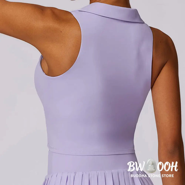 BWOOOH lotus print yoga pants - Polo Collar Crop Tank Top Tennis Skirts 