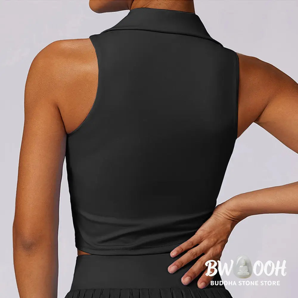 BWOOOH lotus print yoga pants - Polo Collar Crop Tank Top Tennis Skirts 