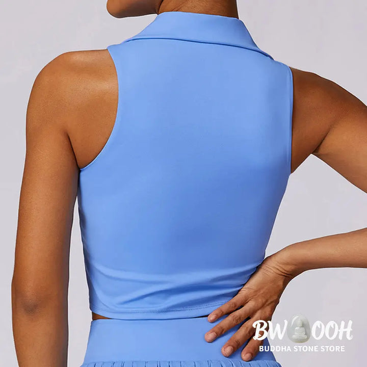 BWOOOH lotus print yoga pants - Polo Collar Crop Tank Top Tennis Skirts 