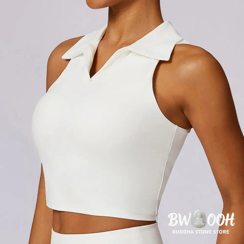 BWOOOH lotus print yoga pants - Polo Collar Crop Tank Top Tennis Skirts 