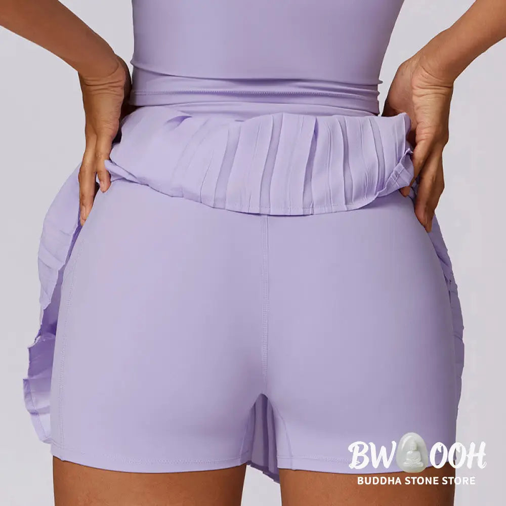 BWOOOH lotus print yoga pants - Polo Collar Crop Tank Top Tennis Skirts 