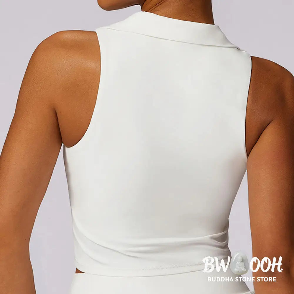 BWOOOH lotus print yoga pants - Polo Collar Crop Tank Top Tennis Skirts 