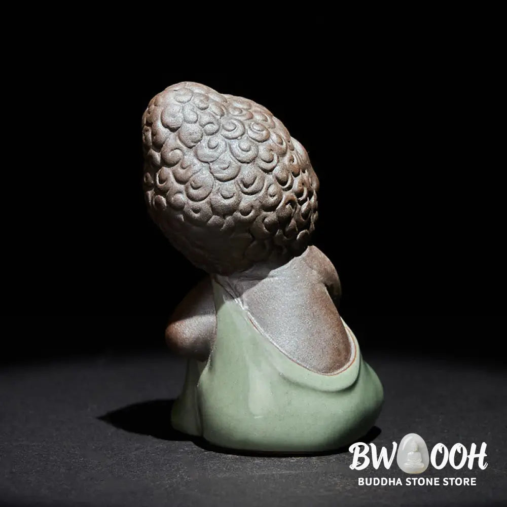 BWOOOH handcrafted Buddha statue - Prayer Meditation Resting Monk Cera