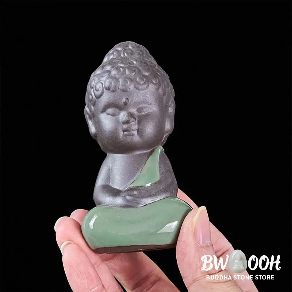 BWOOOH handcrafted Buddha statue - Prayer Meditation Resting Monk Cera