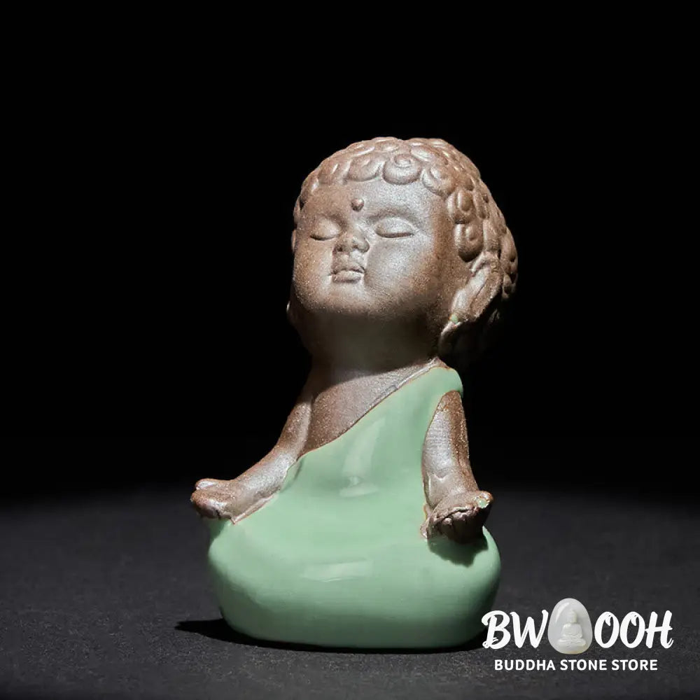 BWOOOH handcrafted Buddha statue - Prayer Meditation Resting Monk Cera