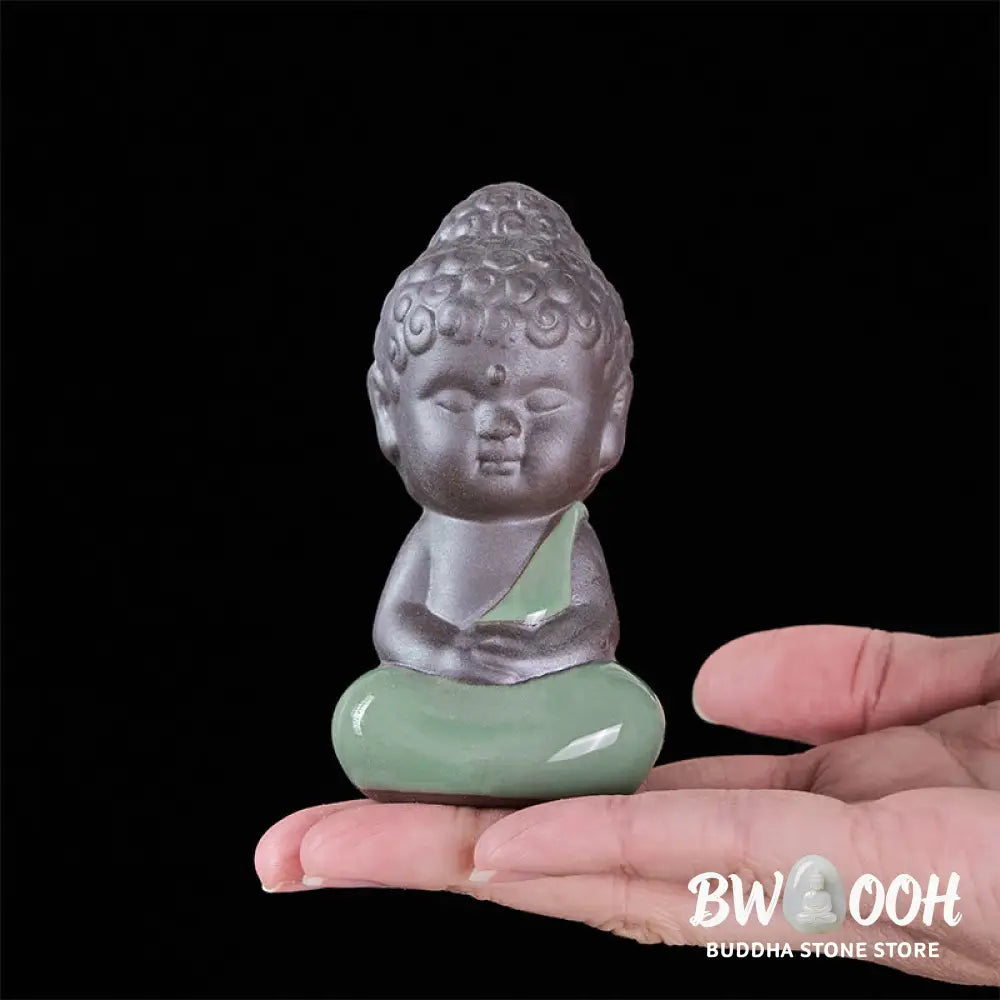 BWOOOH handcrafted Buddha statue - Prayer Meditation Resting Monk Cera