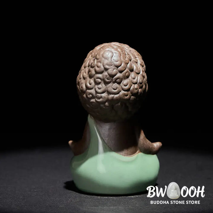 BWOOOH handcrafted Buddha statue - Prayer Meditation Resting Monk Cera