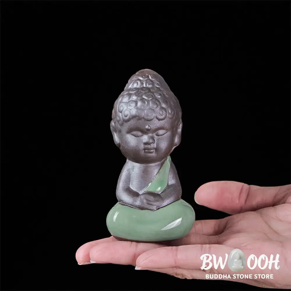 BWOOOH handcrafted Buddha statue - Prayer Meditation Resting Monk Cera