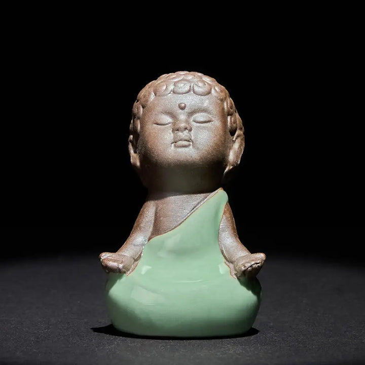 BWOOOH handcrafted Buddha statue - Prayer Meditation Resting Monk Cera