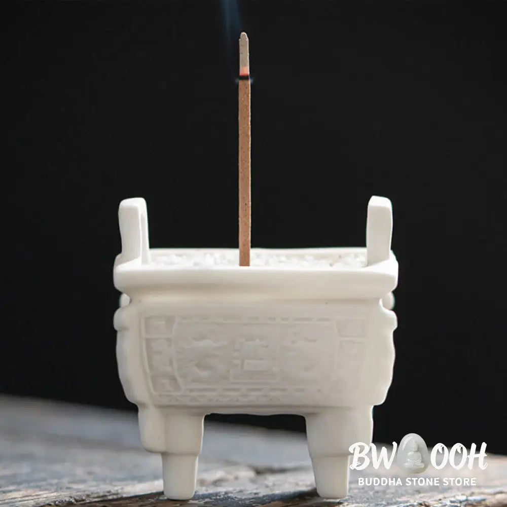 BWOOOH ceramic incense burner - Prosperous Dragon Double Lion Ears 