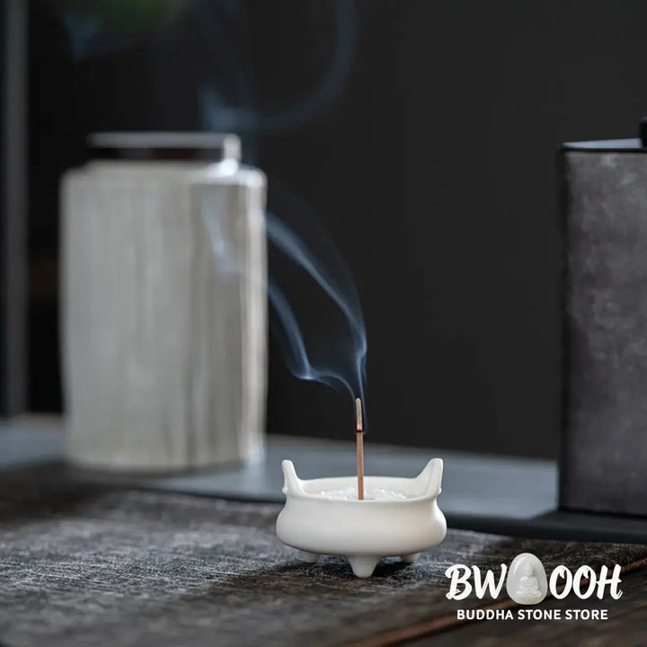 BWOOOH ceramic incense burner - Prosperous Dragon Double Lion Ears 