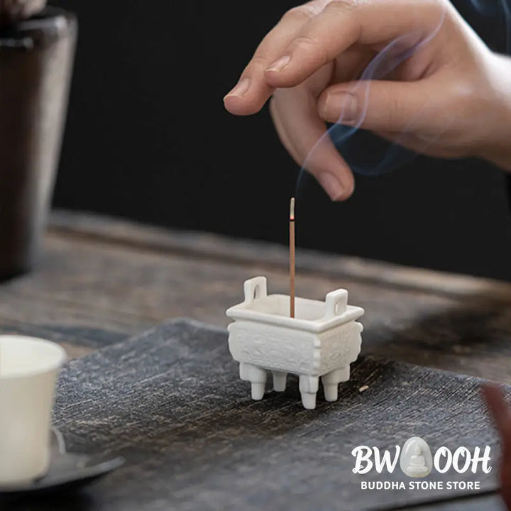 BWOOOH ceramic incense burner - Prosperous Dragon Double Lion Ears 
