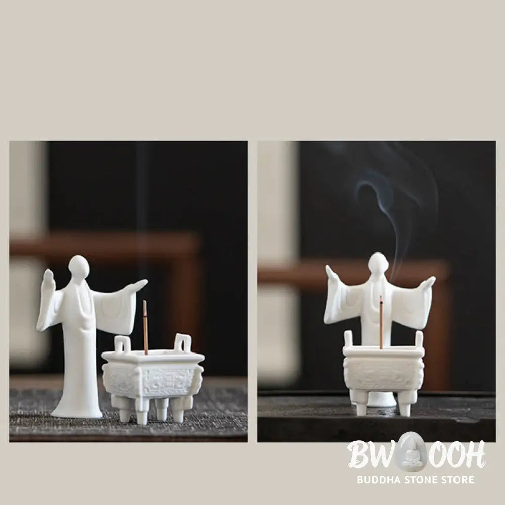 BWOOOH ceramic incense burner - Prosperous Dragon Double Lion Ears 
