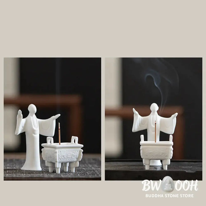 BWOOOH ceramic incense burner - Prosperous Dragon Double Lion Ears 