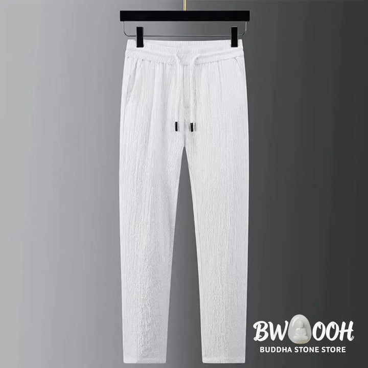 Buddha Stones Pure Color Long Sleeve Top Pants Clothing Men’s Set - Men’s Meditation Cloth