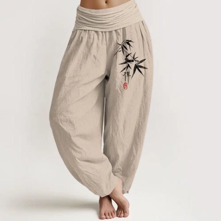 BWOOOH printed harem pants - Pure Cotton Bamboo Zen Pattern Women&