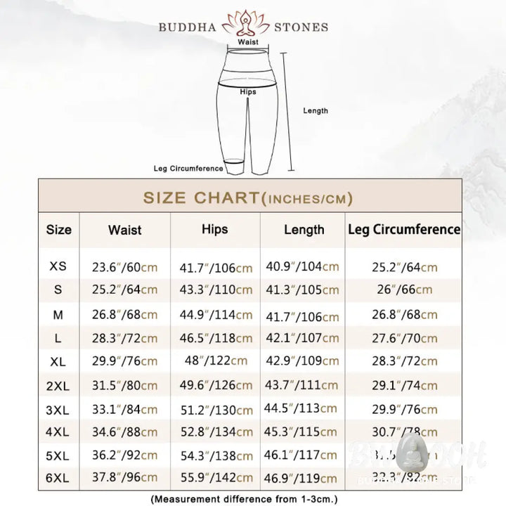 Buddha Stones Pure Cotton Camellia Pattern Women’s Elastic Waist Harem Pants - Women’s Harem Pants