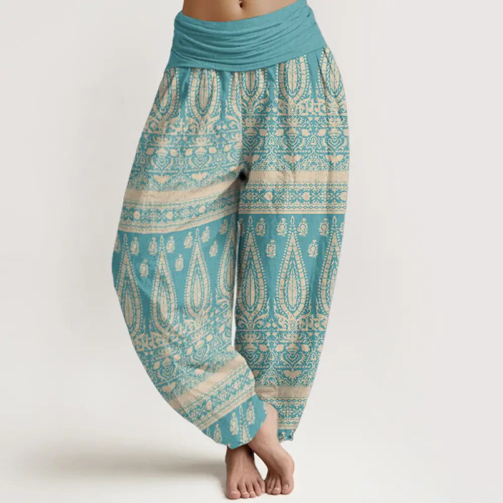 BWOOOH printed harem pants - Pure Cotton Casual Feather Stripes Desig