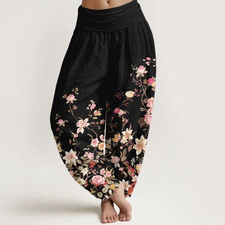 BWOOOH printed harem pants - Pure Cotton Exquisite Colorful Flower Pa