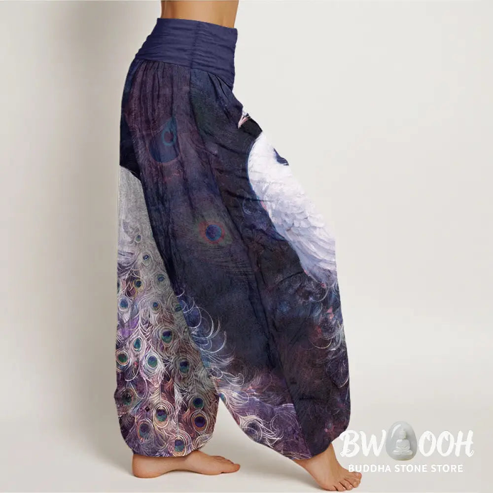 Buddha Stones Pure Cotton Gorgeous Peacock Pattern Women&