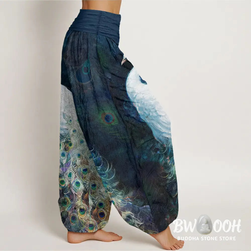 Buddha Stones Pure Cotton Gorgeous Peacock Pattern Women&