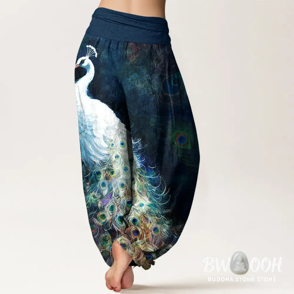 Buddha Stones Pure Cotton Gorgeous Peacock Pattern Women&