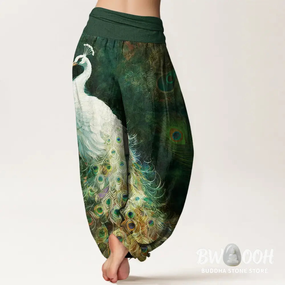 Buddha Stones Pure Cotton Gorgeous Peacock Pattern Women&