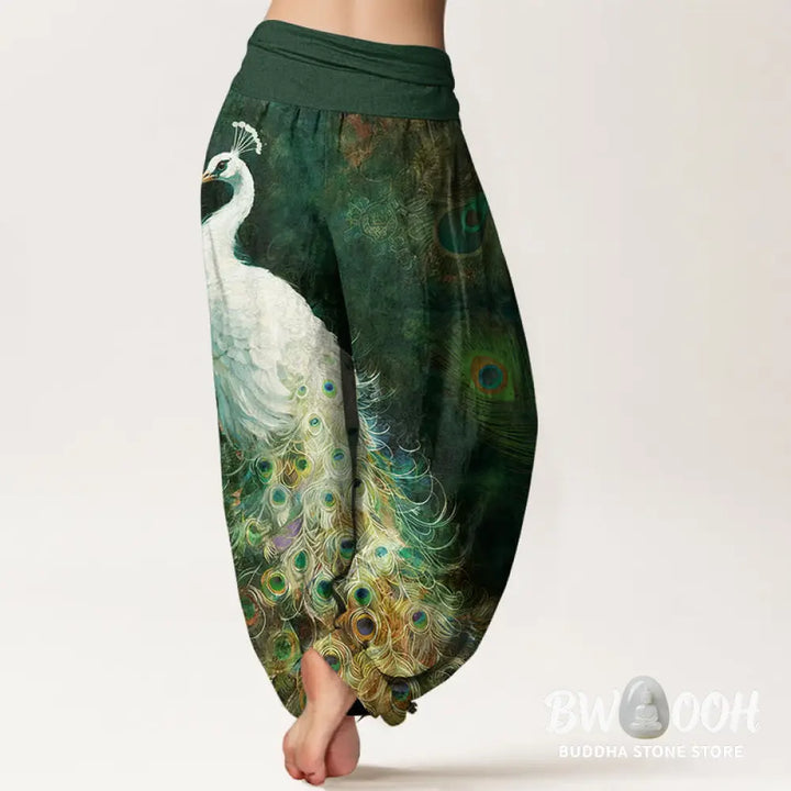 Buddha Stones Pure Cotton Gorgeous Peacock Pattern Women&