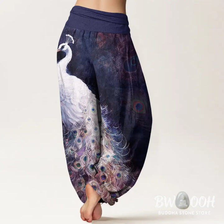 Buddha Stones Pure Cotton Gorgeous Peacock Pattern Women&