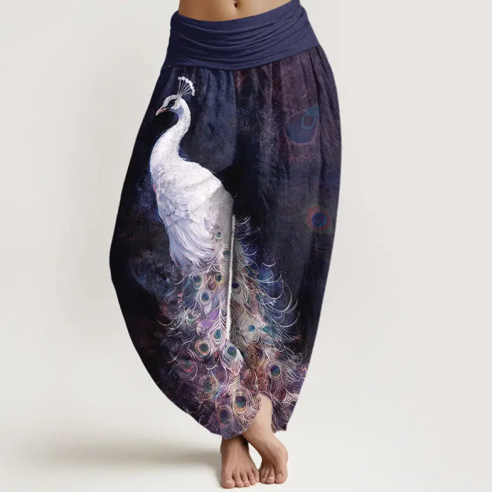 Buddha Stones Pure Cotton Gorgeous Peacock Pattern Women&