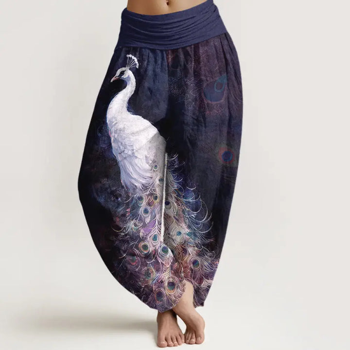 Buddha Stones Pure Cotton Gorgeous Peacock Pattern Women&