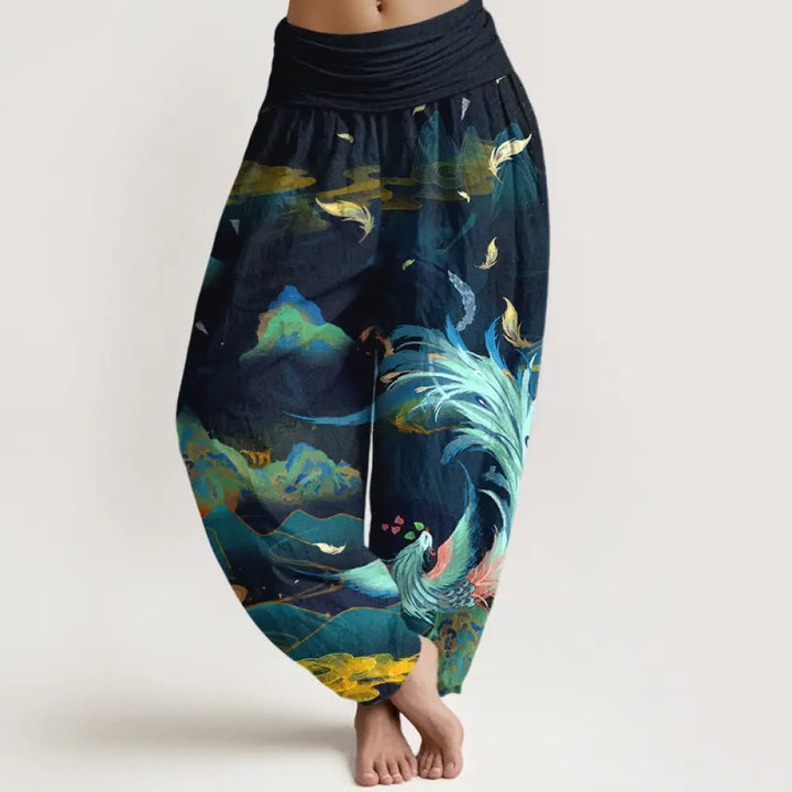 BWOOOH printed harem pants - Pure Cotton Gorgeous Phoenix Mountain Cl