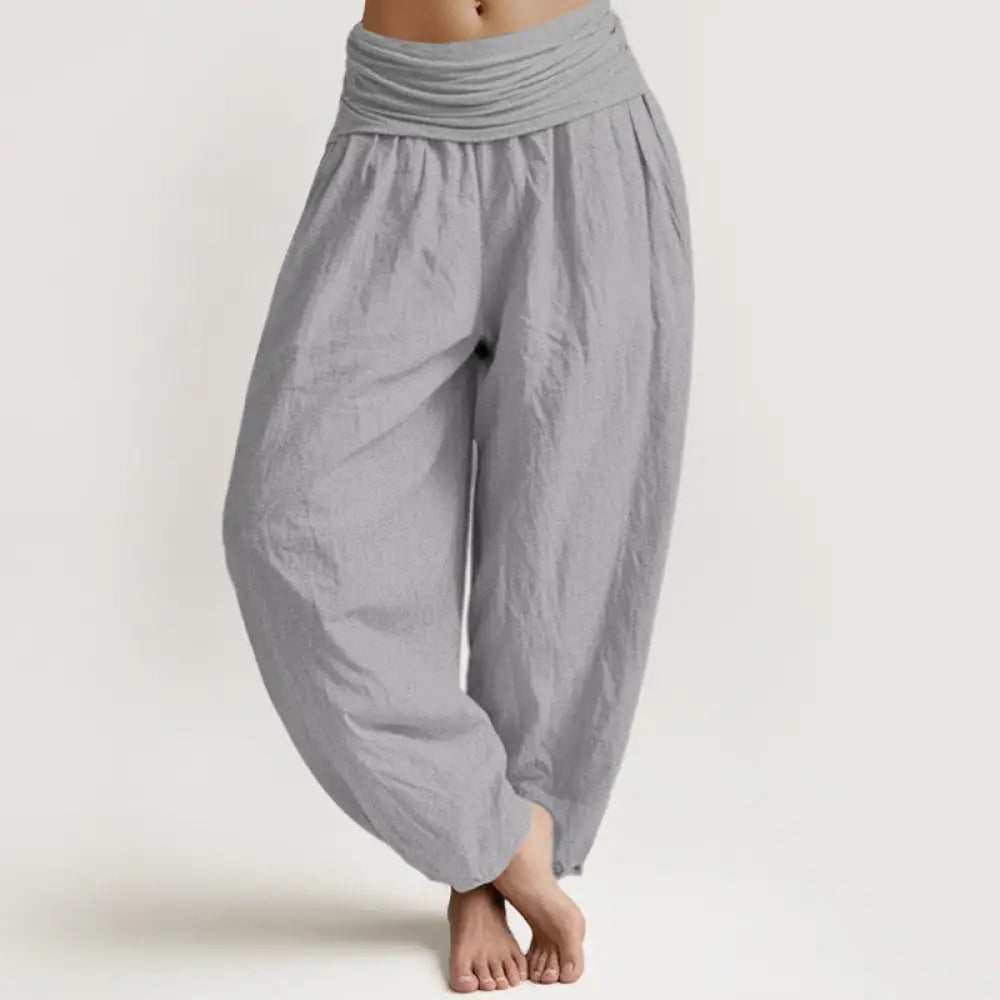 BWOOOH printed harem pants - Pure Cotton LightGrey Women&