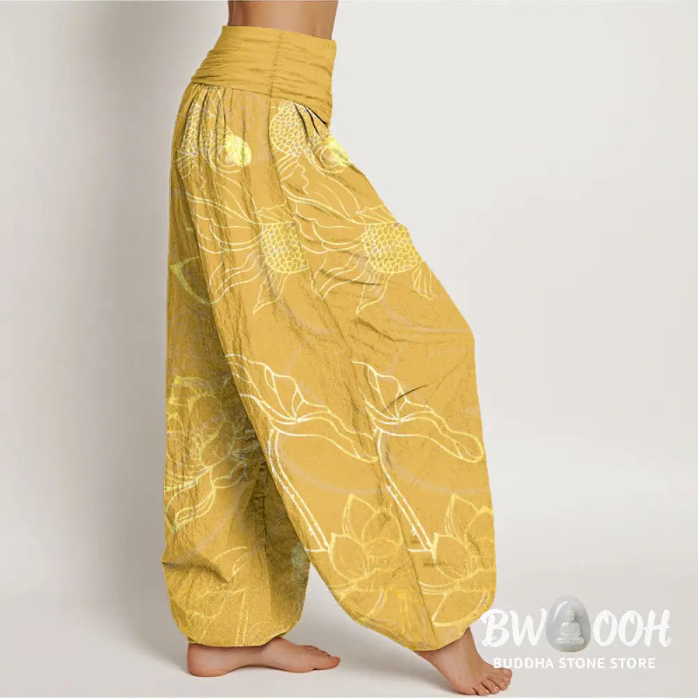 Buddha Stones Pure Cotton Lotus Leaf Koi Fish Women&