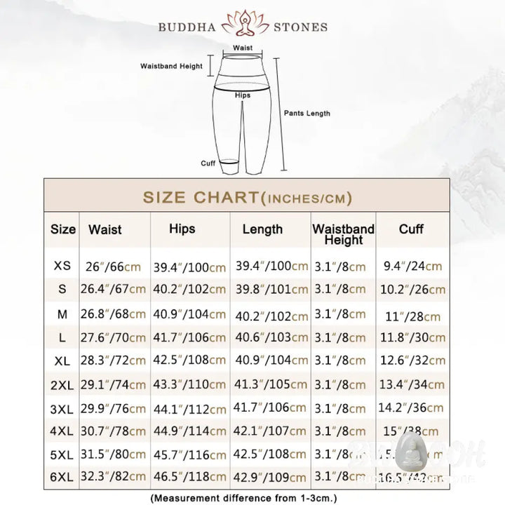 Buddha Stones Pure Cotton Mandala Pattern Parallel Flowers Women’s Elastic Waist Harem Pants - Women’s Harem Pants