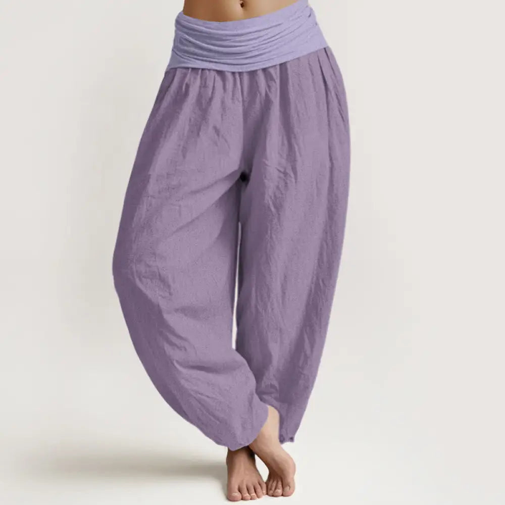 BWOOOH printed harem pants - Pure Cotton Plum Women&