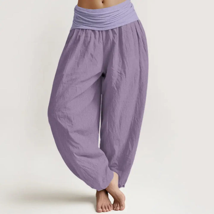 BWOOOH printed harem pants - Pure Cotton Plum Women&