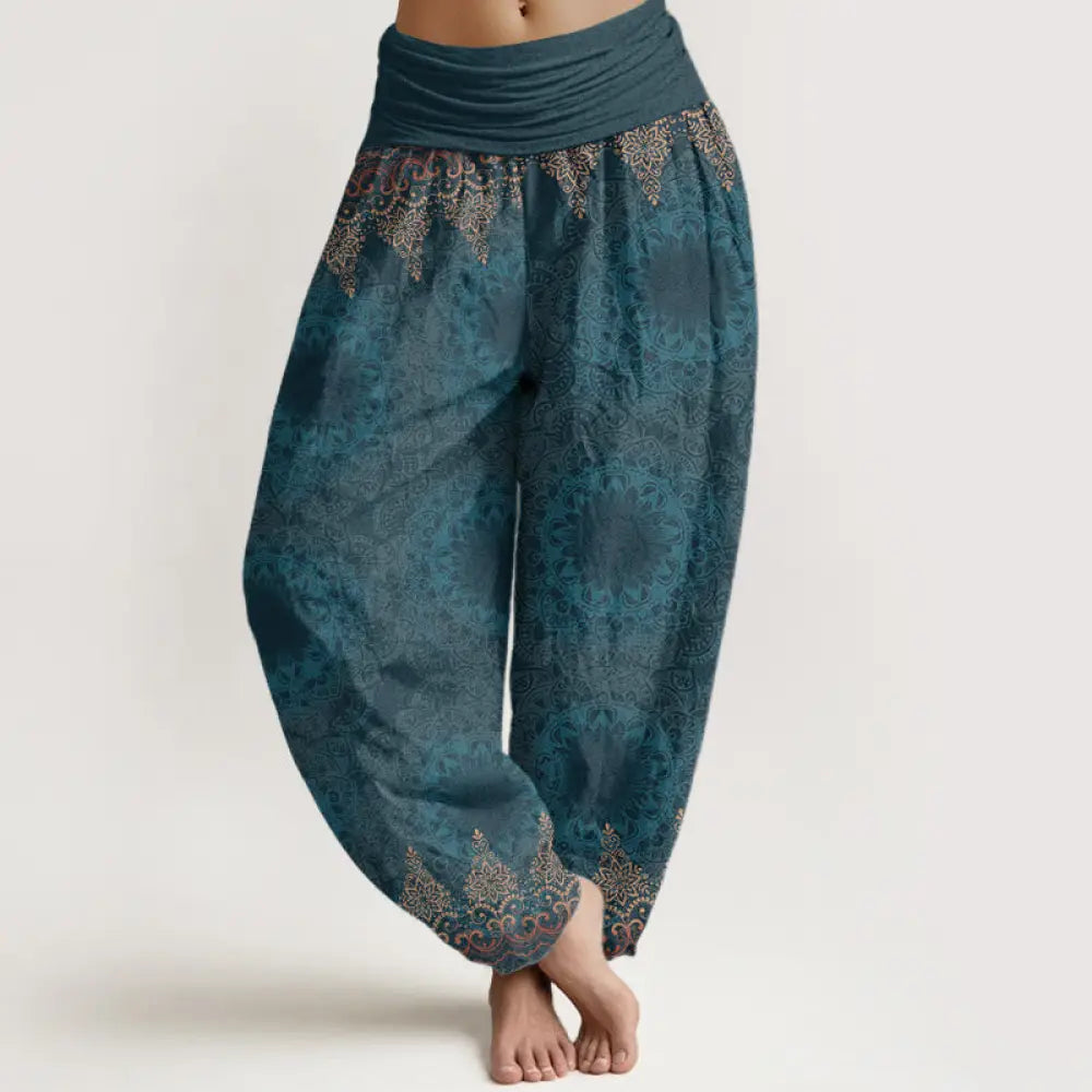 BWOOOH mandala print harem pants - Pure Cotton Triangular Mandala Patterns 
