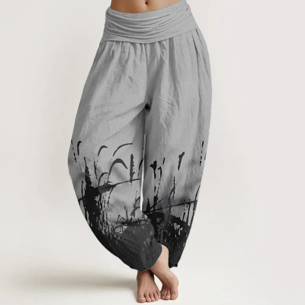 BWOOOH printed harem pants - Pure Cotton Wild Grass Pattern Women&