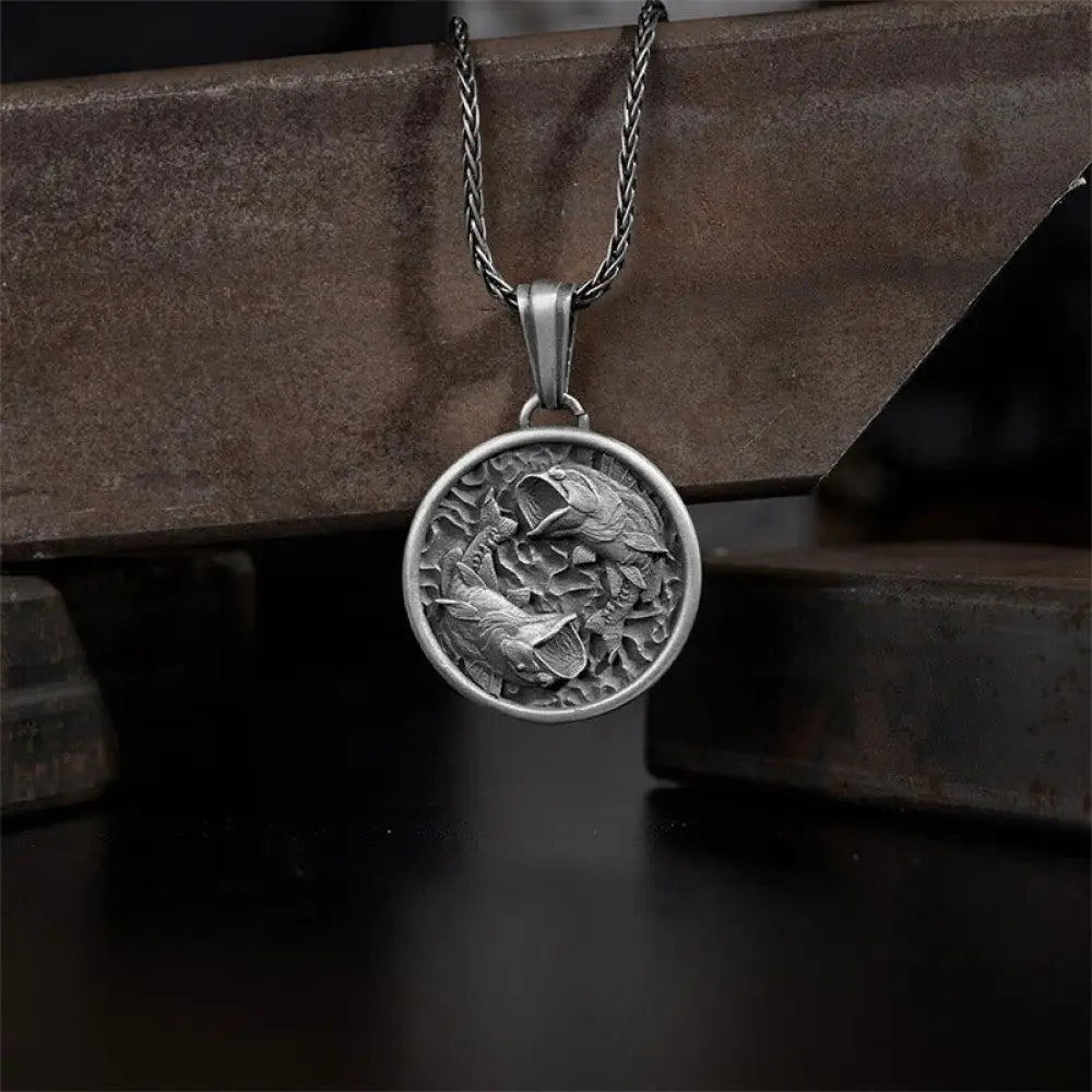 Buddha Stones Pure Tin Polishing Koi Fish Wealth Necklace Pendant - BWOOOH - Pure Tin Koi Fish - Necklaces & Pendants