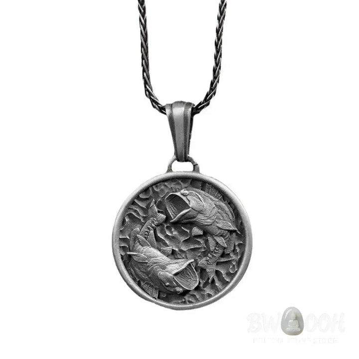 Buddha Stones Pure Tin Polishing Koi Fish Wealth Necklace Pendant - BWOOOH - Pure Tin Koi Fish - Necklaces &amp; Pendants