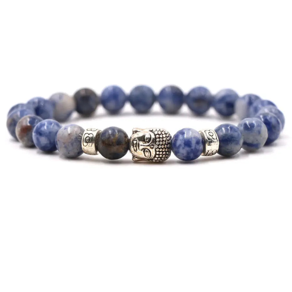 Buddha Stones Purple Agate Protection Bracelet - BWOOOH - Lazurite - Bracelet