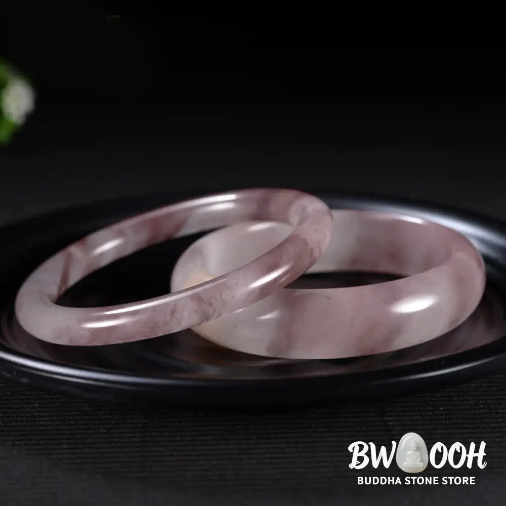 Buddha Stones Purple Jade Happiness Protection Bracelet Bangle - BWOOOH - Bracelet